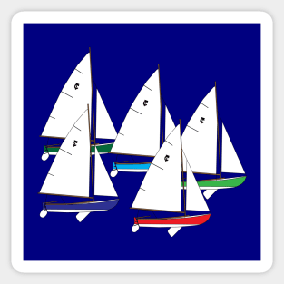 Town Class Sailboats Racing Sticker